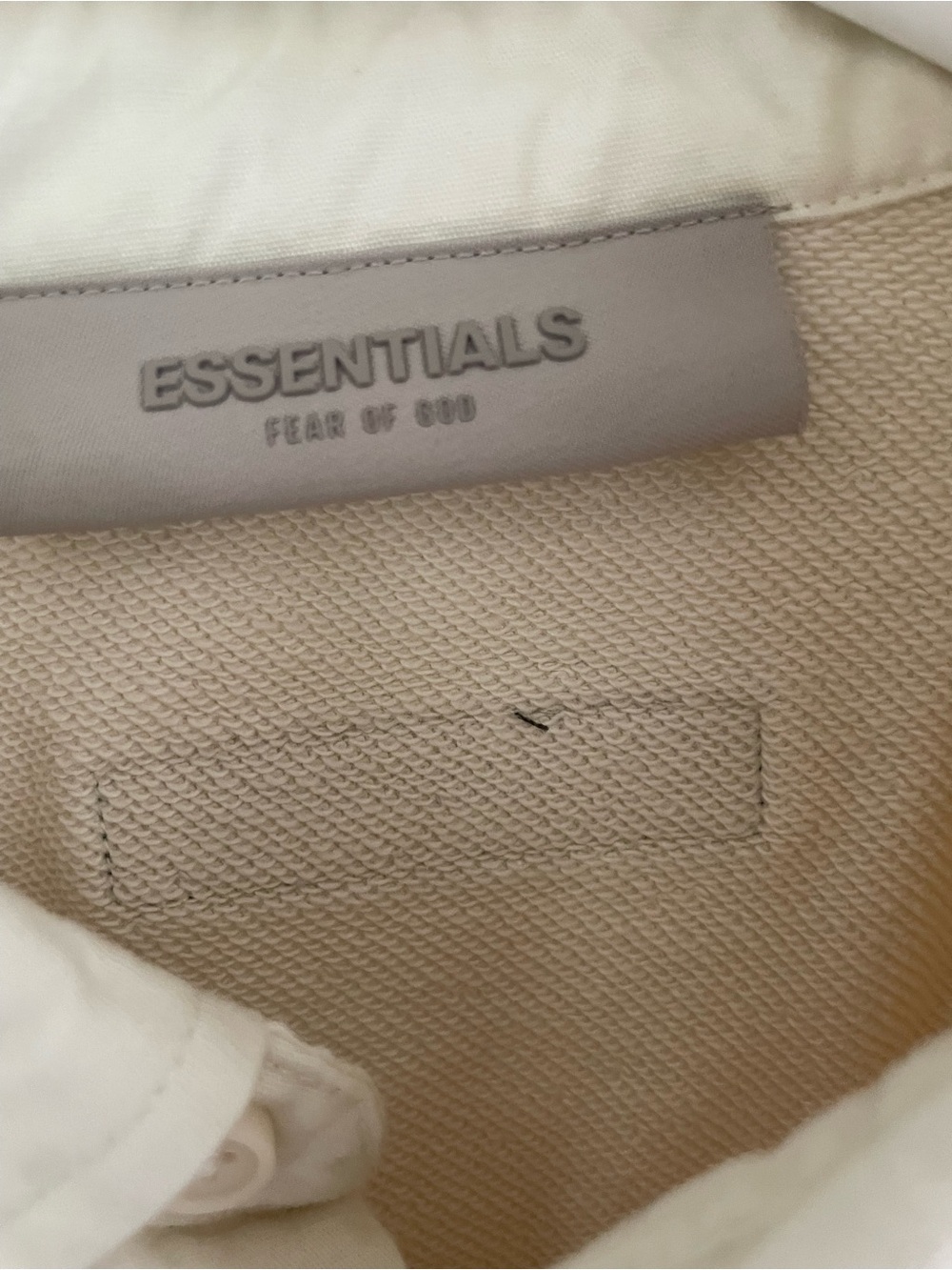 Fear of God Essentials Rugby Shirt Men’s Small Cream 1977 Cotton - Picture 4 of 7